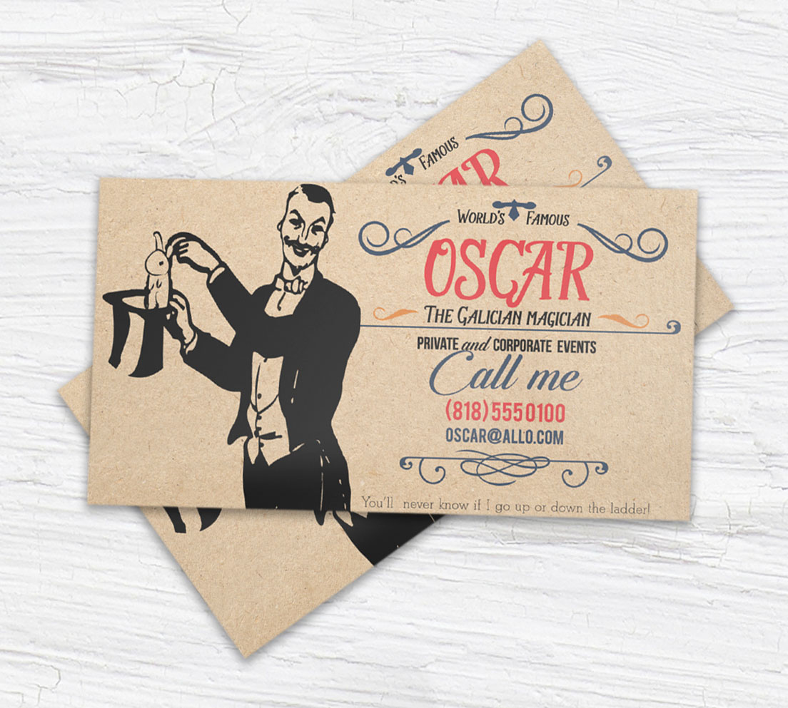 Kraft Paper Business Cards, Brown Kraft Business Card Printing